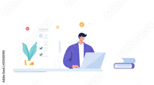 Minimalist Cybersecurity Professional in a Clean Modern Workspace