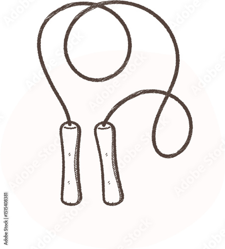 Vector illustration of a gym rope