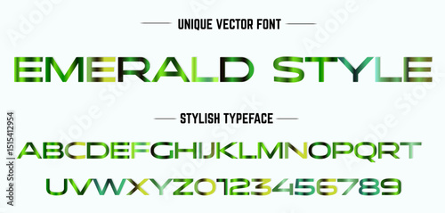 Emerald gradient matrix with glowing text and numeric elements