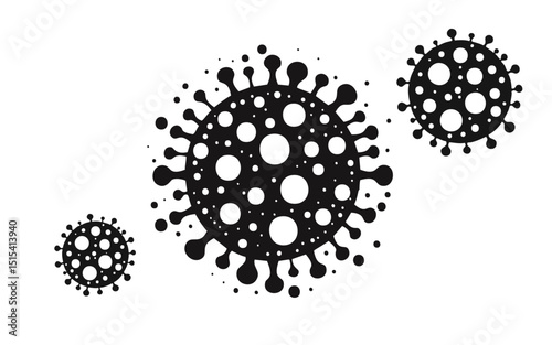 Mold, viruses, bacteria, covid, icon pack, vector, line art, illustration, SVG, EPS, PNG photo