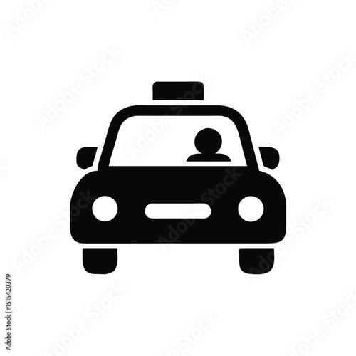taxi car isolated on white