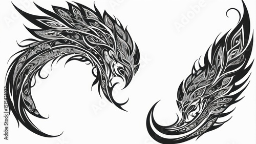 Abstract stylized wings