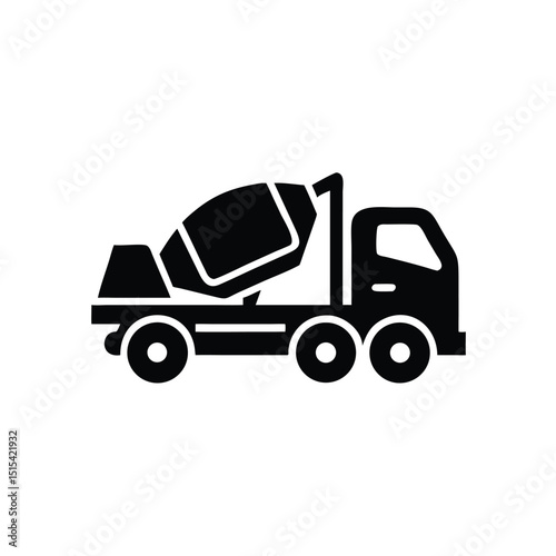 Cement mixer truck silhouette
