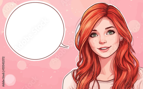 A sexy girl's open mouth had a wow effect, with a shocked and surprised woman set against a modern, colorful pop art retro comic background