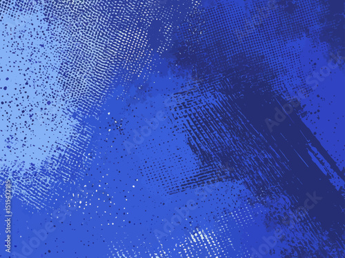 The background features blue dots in a retro comic ray style, characteristic of modern pop art illustrations