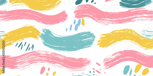 A vibrant line doodle forms a seamless pattern, exemplifying a creative minimalist style of art used as a background, characterized by its trendy design and basic shapes, set against a modern