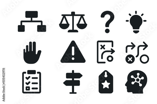 Seamless digital icons of symbols for business and technology