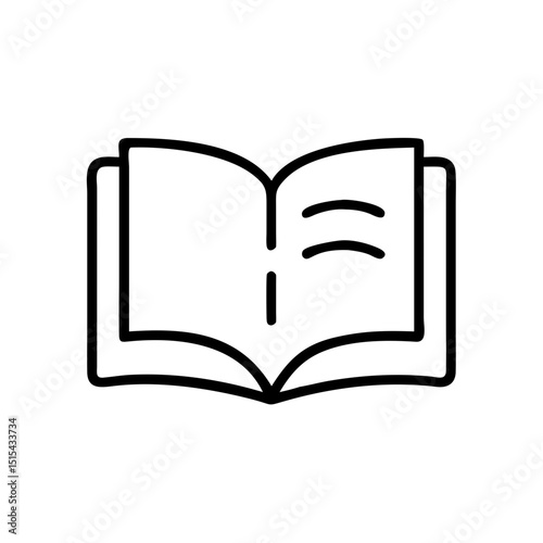 Vector illustration of an open book on a white background