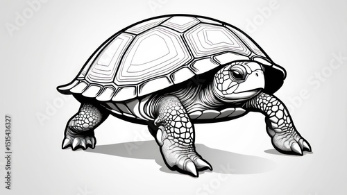 Monochromatic turtle illustration
