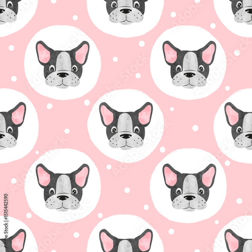 French bulldog puppy seamle...