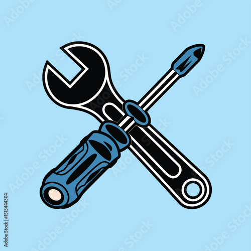 vector icons representing home fix and factory maintenance, gas and electricity maintenance