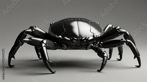 Metallic crab, futuristic design