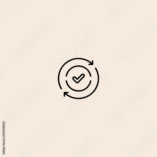 Round convenient icon flat vector design.