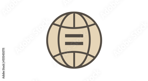 Equal rights movement equality symbol in earth globe vector illustration for social justice and equal opportunity 100