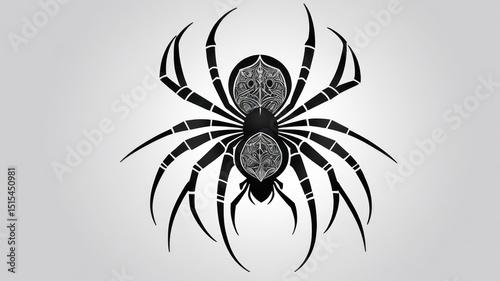 Graphic of a stylized spider