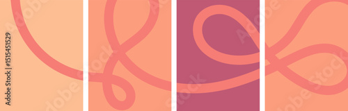 Abstract poster background with vibrant wavy lines. Abstract playful background with curved line shape. Perfect for minimalist posters, social media, banners, and modern decor