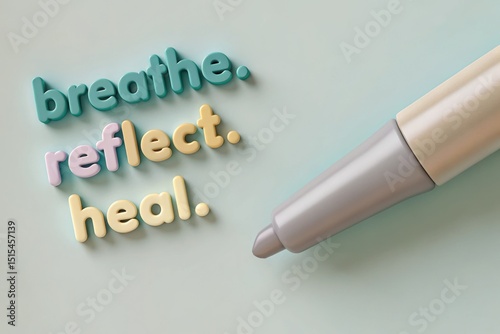 Mindfulness for Mental Health Concept: Overcoming Burnout Inspirational words 