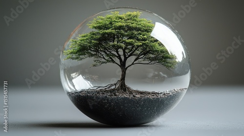 Tree of Life in a Glass Sphere: A Symbol of Fragile Ecosystem