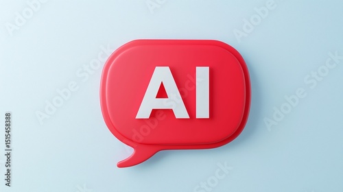AI chatbot speech bubble. Artificial intelligence and Chatbot technology concept.