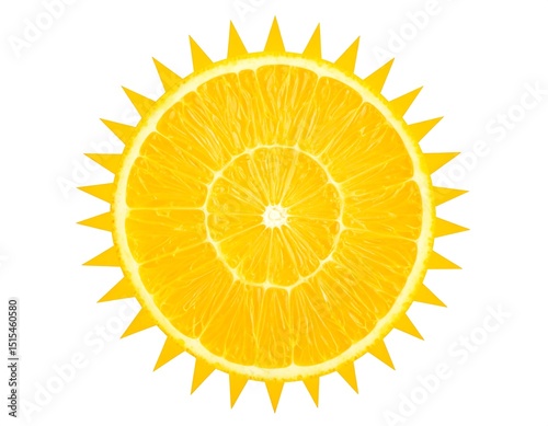 Orange slice sun design