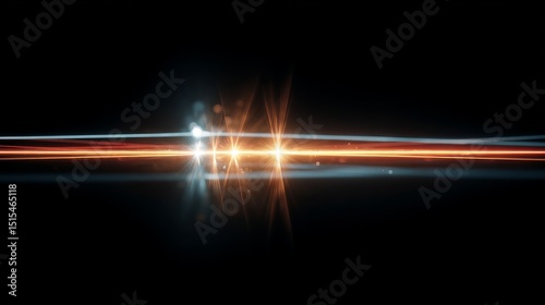 Abstract Orange Blue Light Streaks Glowing Bright Energy Powerful Dynamic Futuristic Technology Background Design Illustration Digital Art Graphic Modern Elegant Professional Ray  