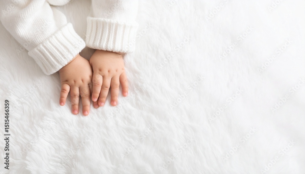 Adorable Baby Hands on White Background Soft, Gentle, Pure Innocence Adorable Baby Hands on White Background Soft, Gentle, Pure Innocence