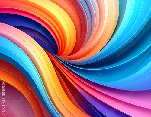 Abstract swirl of vibrant colors