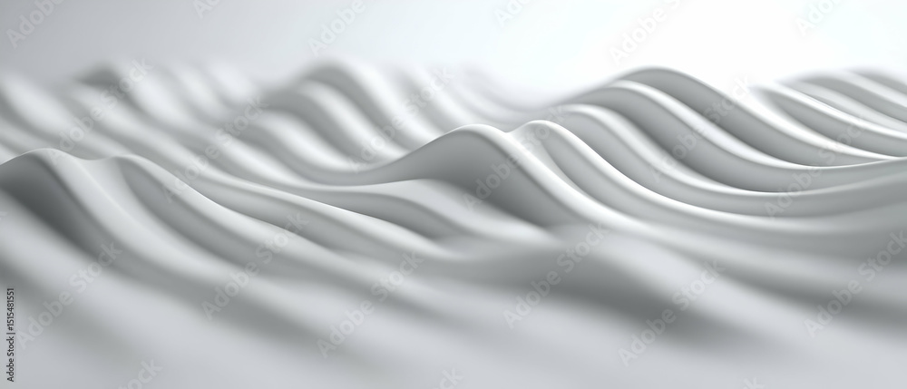 Obraz premium Abstract White Wave Pattern