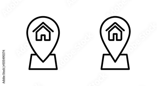 Address icon vector. home location sign and symbol. pinpoint