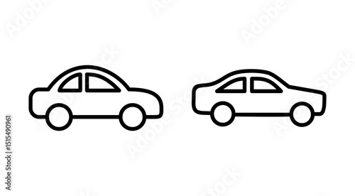 Car icon vector. car sign and symbol. small sedan