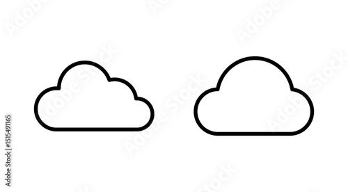 Cloud icon vector. cloud sign and symbol