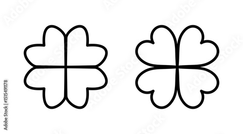 Clover icon vector. clover sign and symbol. four leaf clover icon.
