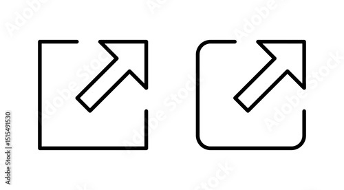 External link icon vector. link sign and symbol. hyperlink symbol