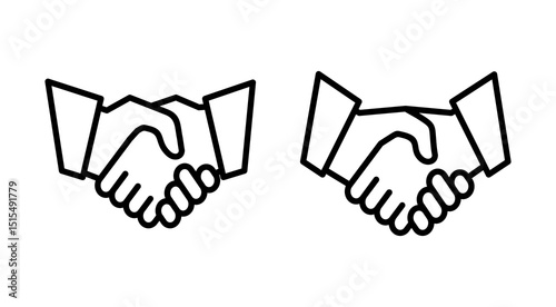 Handshake icon vector. business handshake sign and symbol. contact agreement