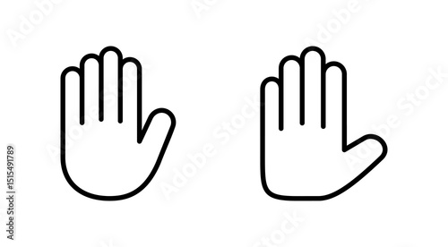 Hand icon vector. hand sign and symbol. palm
