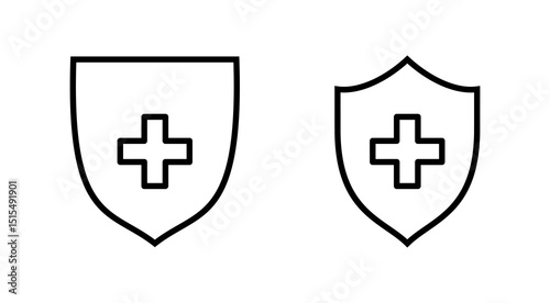 Health insurance icon vector. Insurance health document sign and symbol