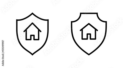 house insurance icon vector. house protection sign and symbol