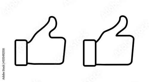 Like icon vector. Thumbs up sign and symbol. Hand like