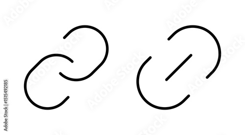 Link icon vector. Hyperlink chain sign and symbol