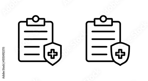 Medical insurance icon vector. health insurance sign and symbol