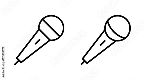 Microphone icon vector. karaoke sign and symbol