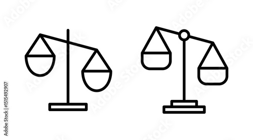 Scales icon vector. Law scale icon. Justice sign and symbol