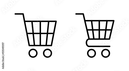 Shopping icon vector. Shopping cart sign and symbol. Trolley icon
