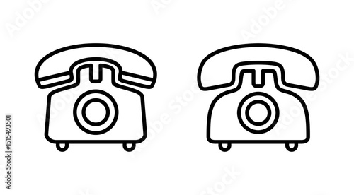 Telephone icon vector. phone sign and symbol