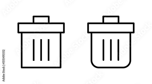 Trash icon vector. trash can icon. delete sign and symbol.