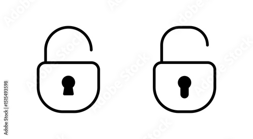 Unlock icon vector. Unlock sign and symbol. unlocked padlock icon