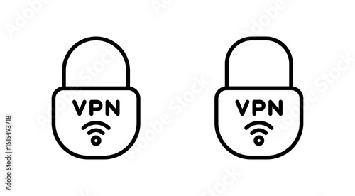Vpn icon vector. Private network sign and symbol. virtual private network icon.