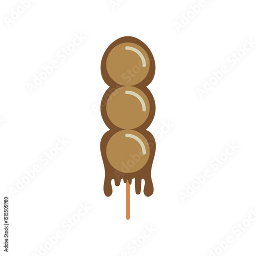Illustration dango brown sugar sweet
