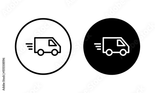 Delivery truck icon vector illustration. Delivery truck sign and symbol. Shipping fast delivery icon