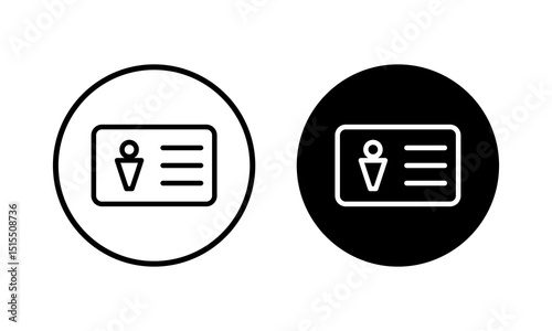 License icon vector illustration. ID card icon. driver license, staff identification card